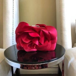 NWT White House Black Market Red Evening Clutch